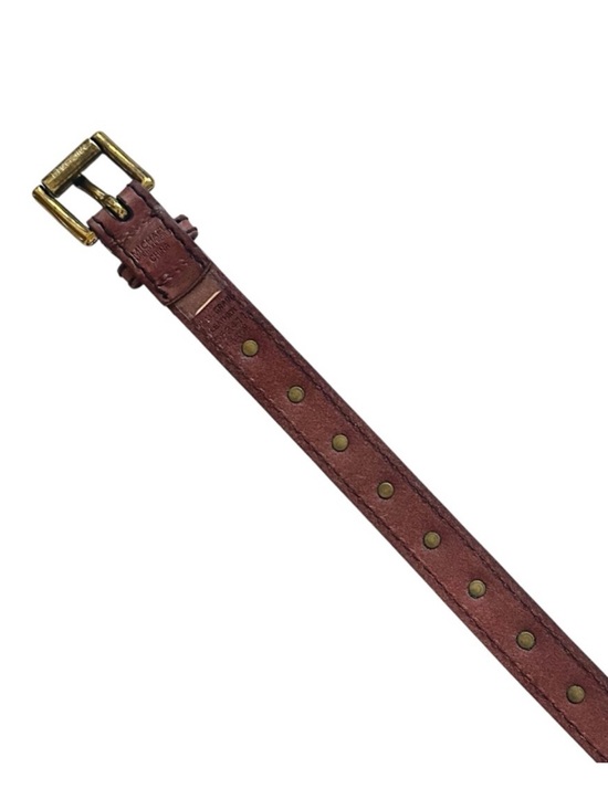 Michael Kors Vintage Dark Brown Brass Stud Leather Belt Size Large main image 8